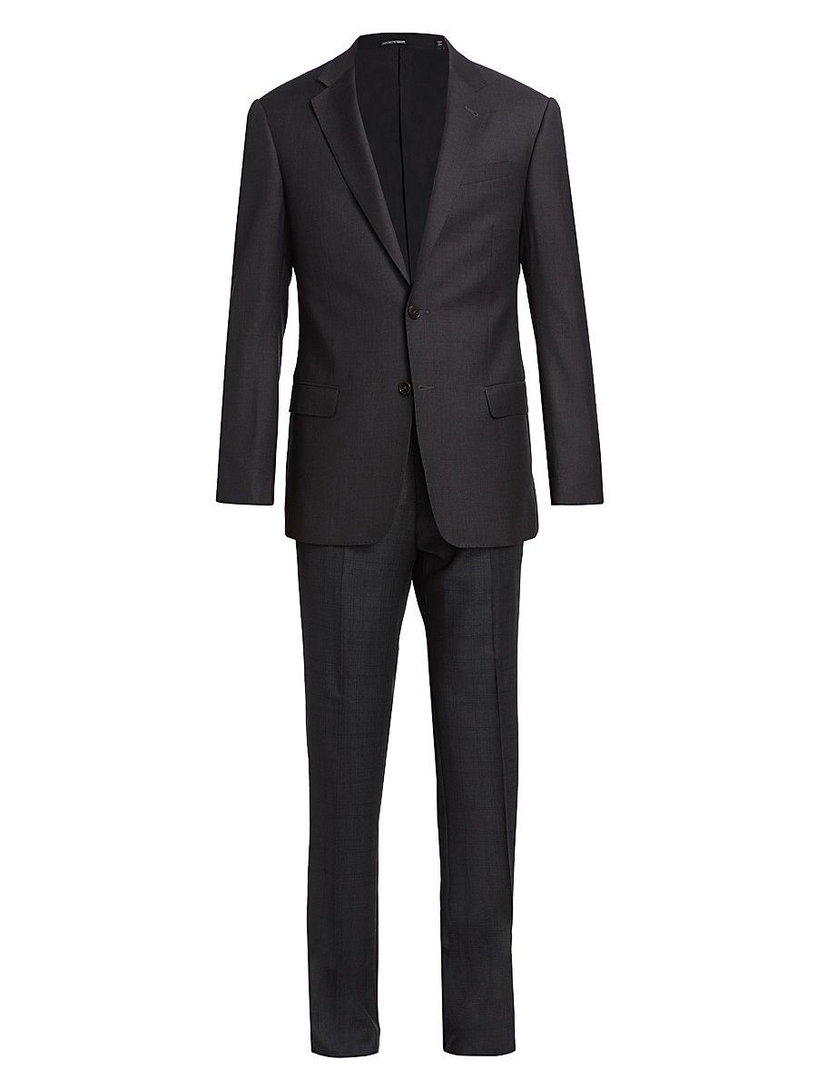 Men's G-Line Super 130s Wool Two-Button Slim-Fit Suit - Charcoal - Size 50