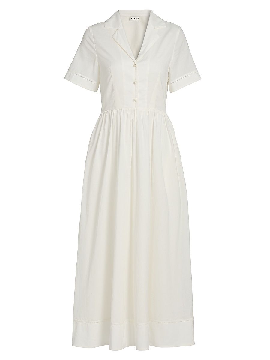 Women's Meryl Voile Midi Shirtdress - White - Size 12