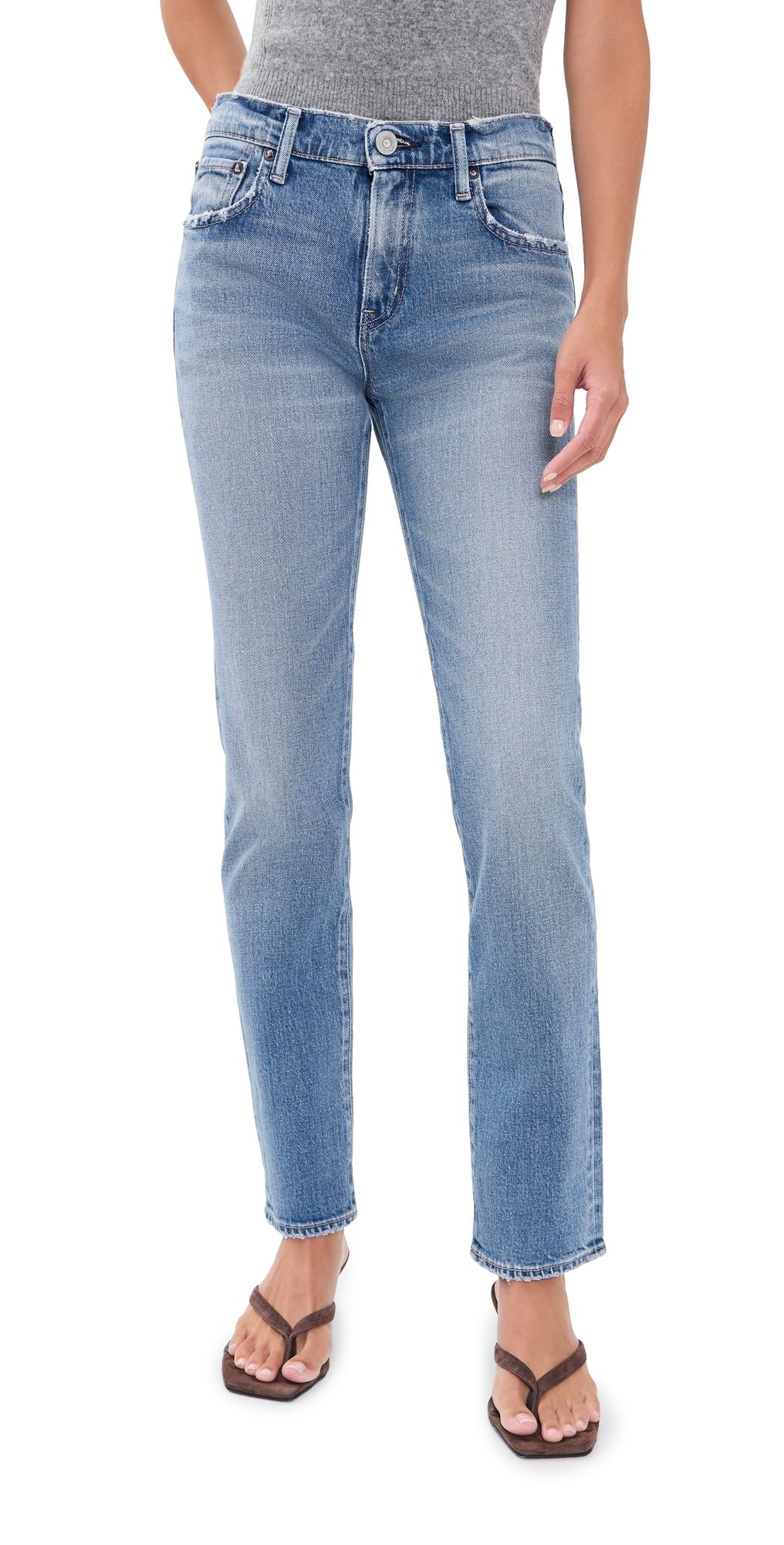 MOUSSY VINTAGE Slim Straight Jeans Blue 27