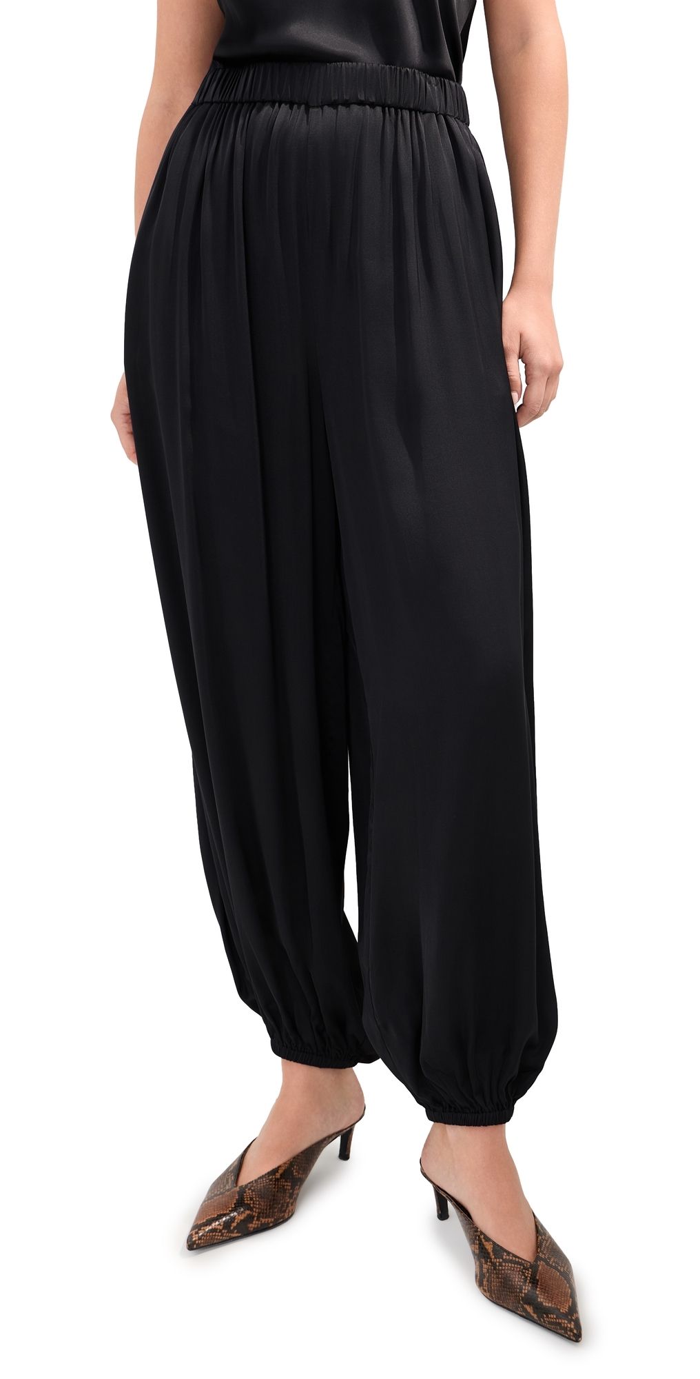 LE BOP Hunter Satin Balloon Pants Black M