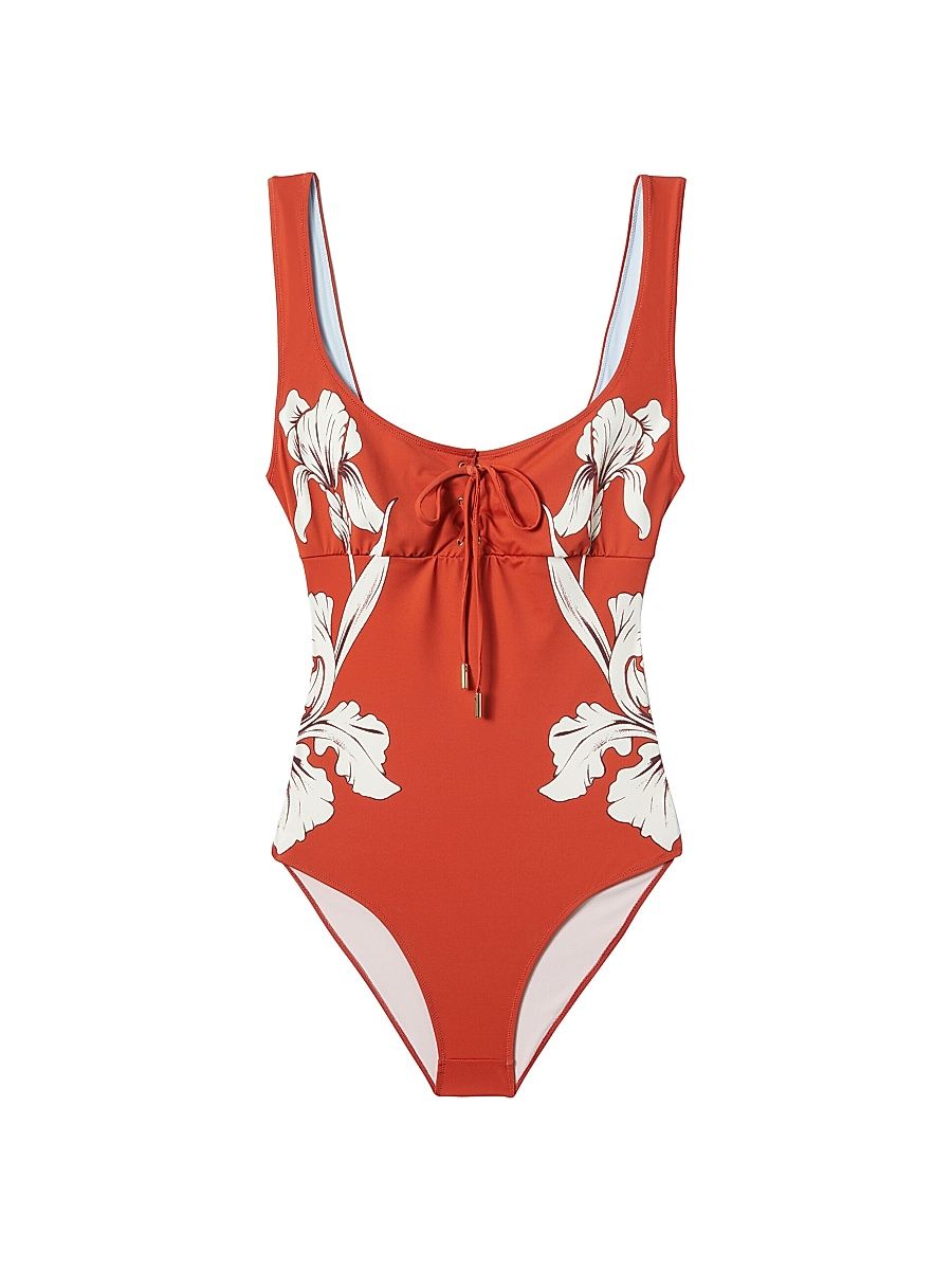 Women's Sunset Sleeveless Suit - Iris Placee Dark Orange - Size Small