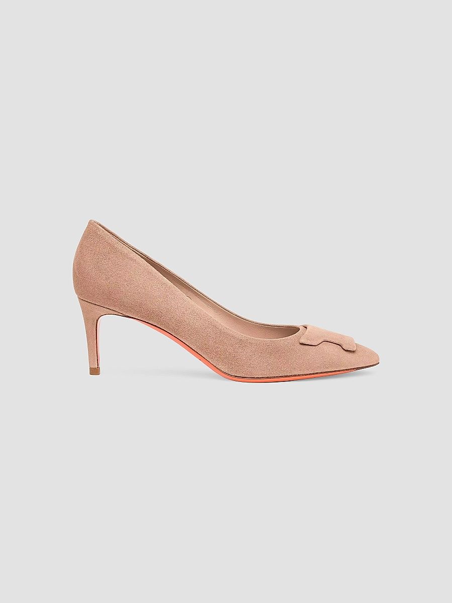 Santoni Women's 65MM Suede Pumps - Pink - Size 11