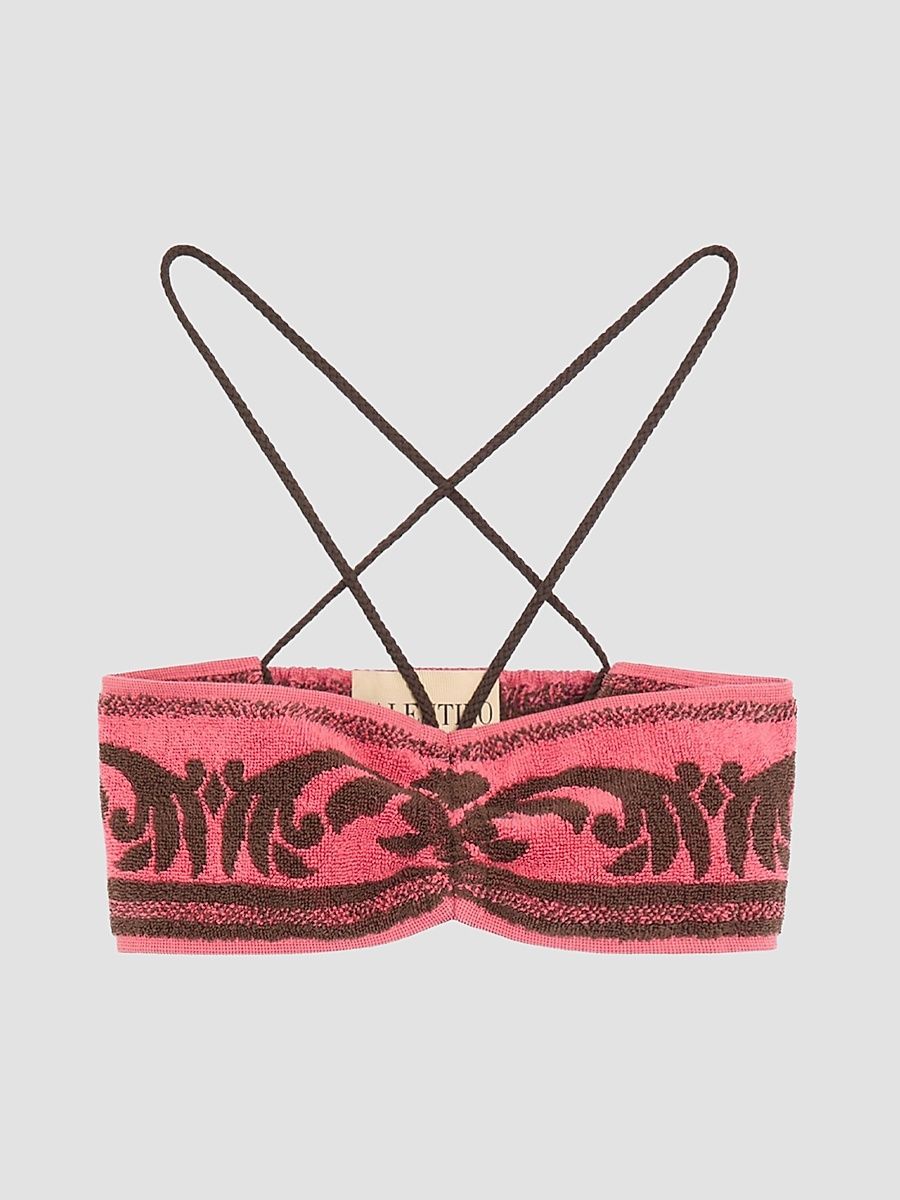Women's Terry Cloth Top - Chocolate Coral - Size Small