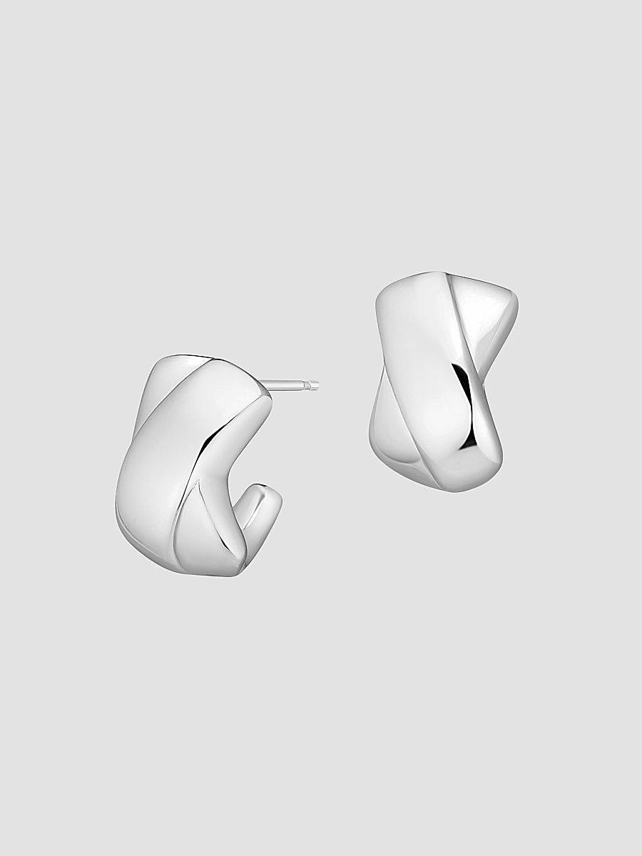 Women's Kisses Drop Earrings in Sterling Silver - Silver