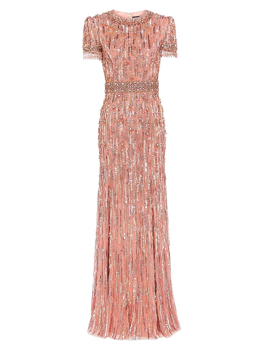 Women's Roxy Embellished Gown - Cinnamon - Size 8