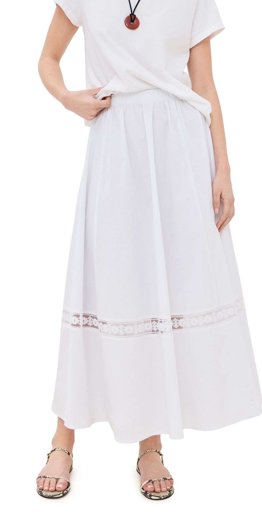LE BOP LE BOP x Mally K. Goldman Carey Skirt White S