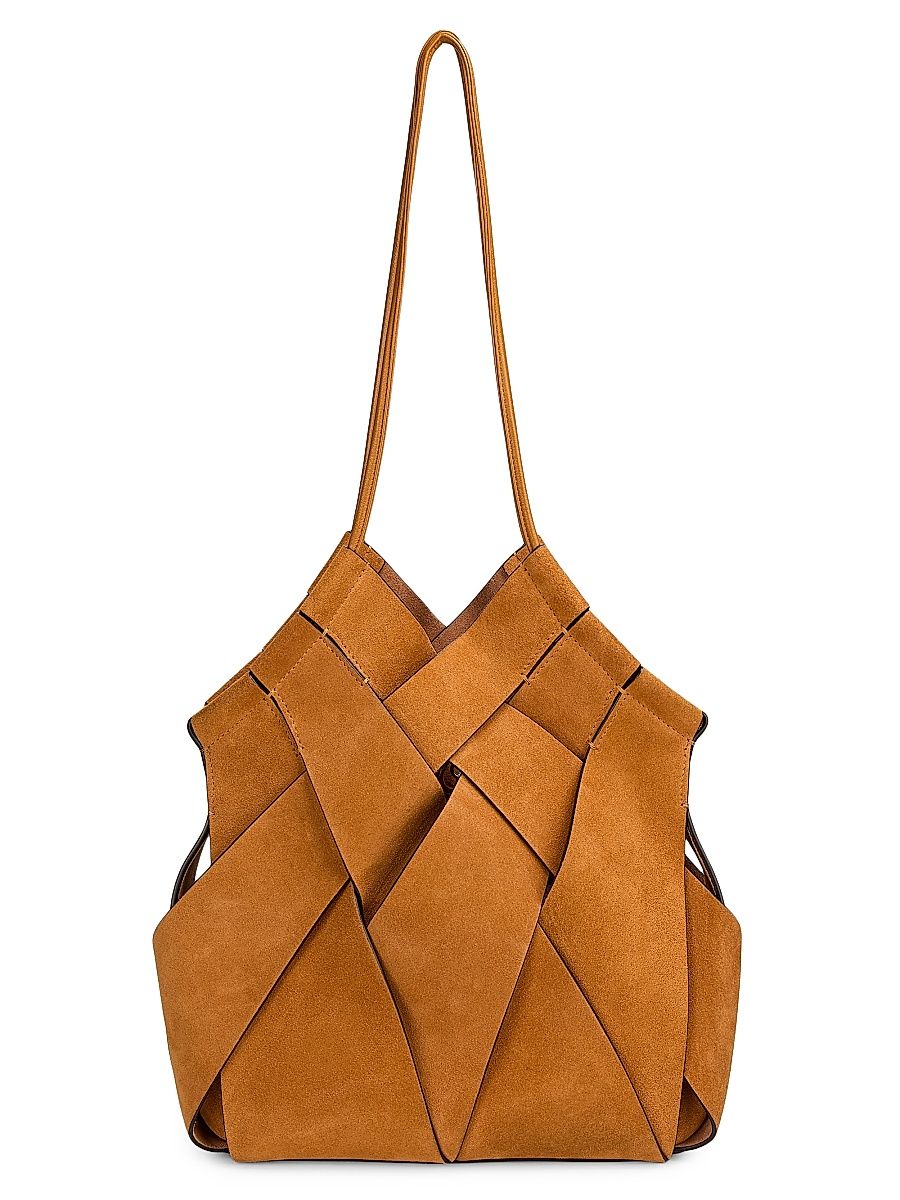 Women's Charlotte Woven Suede Shoulder Bag - Canyon