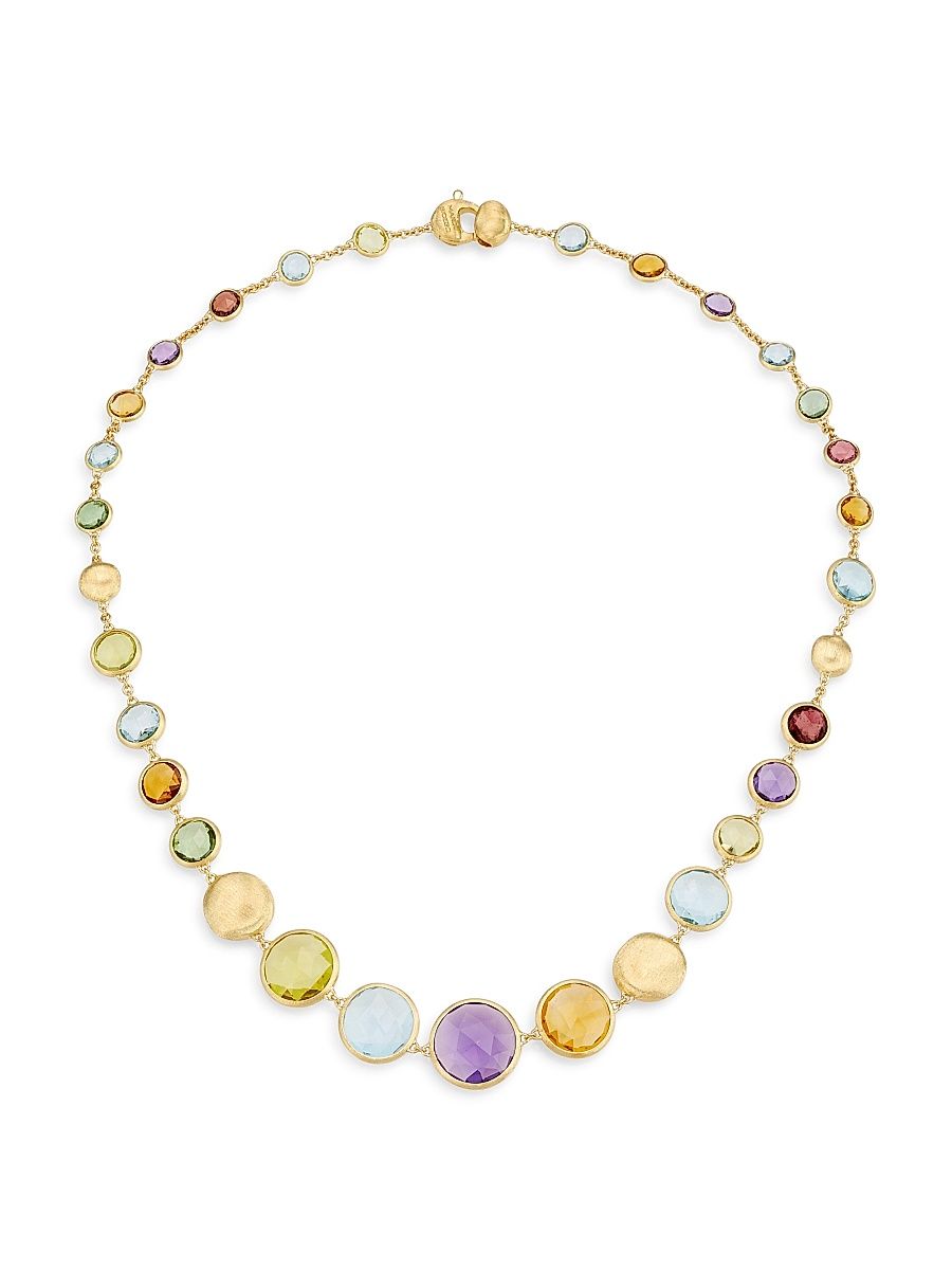 Women's Jaipur 18K Yellow Gold & Multi-Gemstone Necklace - Gold