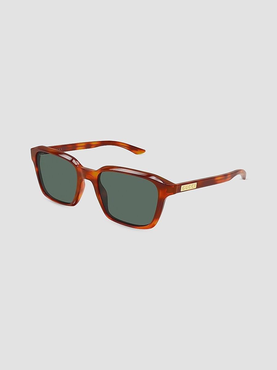Men's Gucci Flag 52MM Square Sunglasses - Havana
