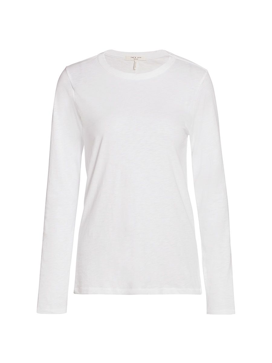 Women's Long-Sleeve Top - Bright White - Size Small