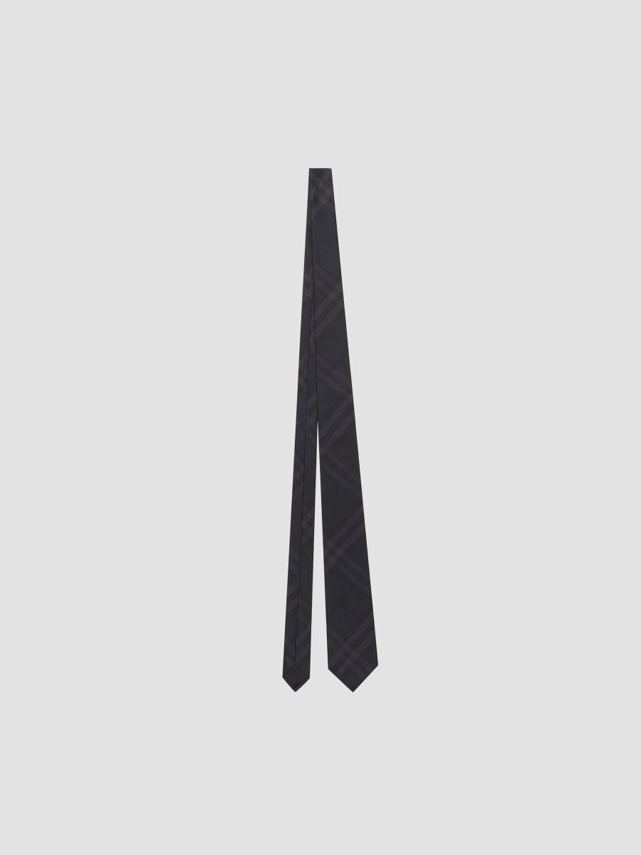 Burberry Men's Manston Check Silk Tie - Ocean Blue