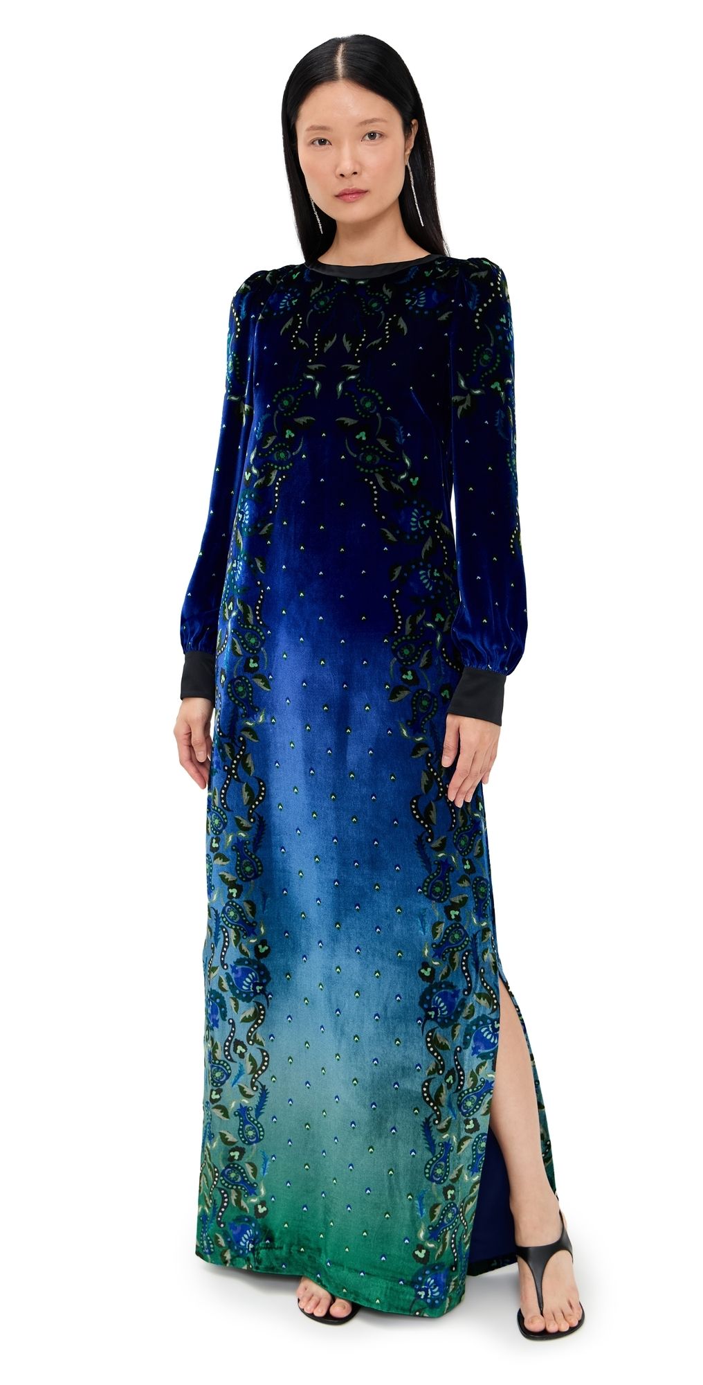 SALONI Amrit Long Kurta Dress Budapest Twilight Plmt 6