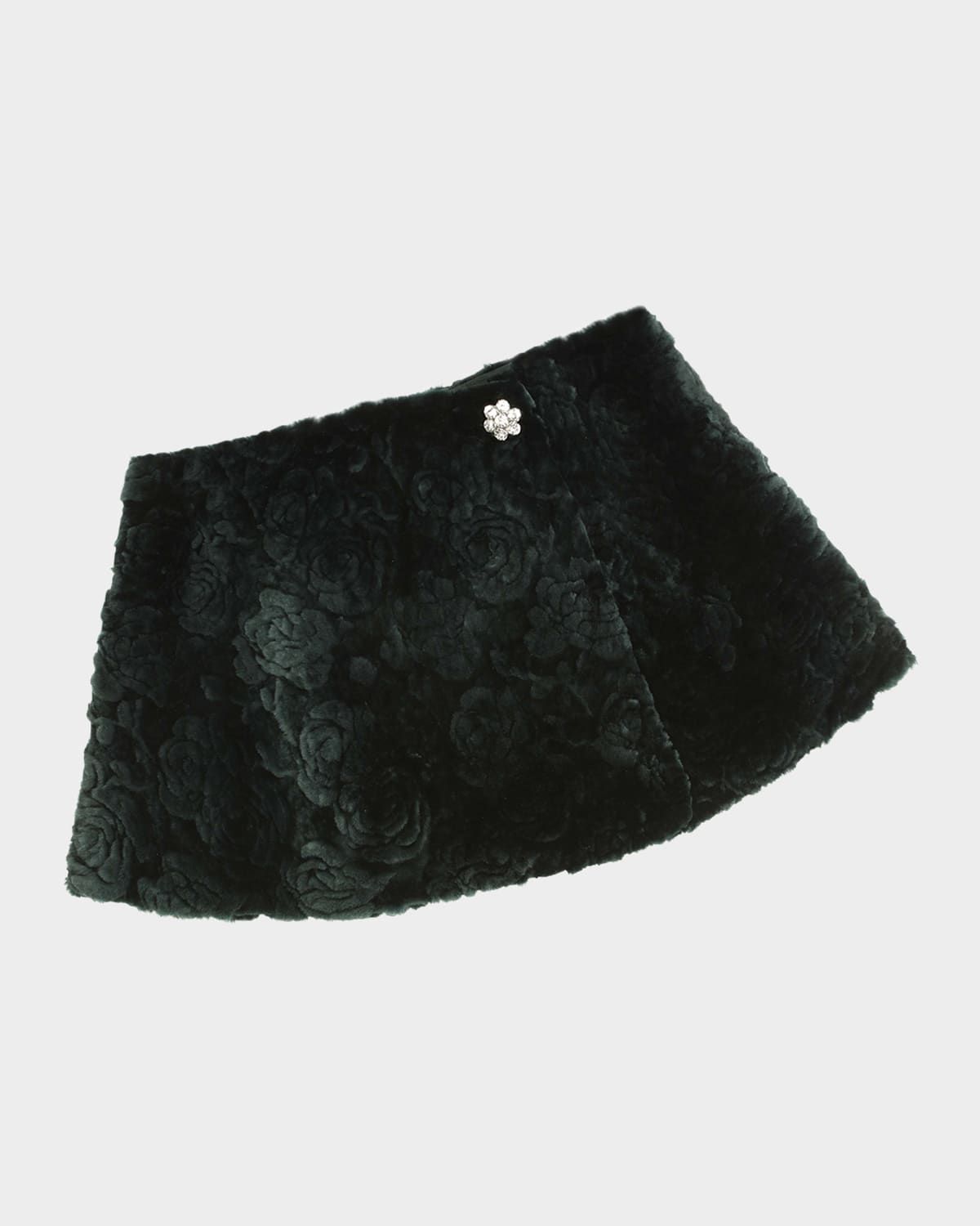 Rose Printed Select Lamb Shearling Capelet