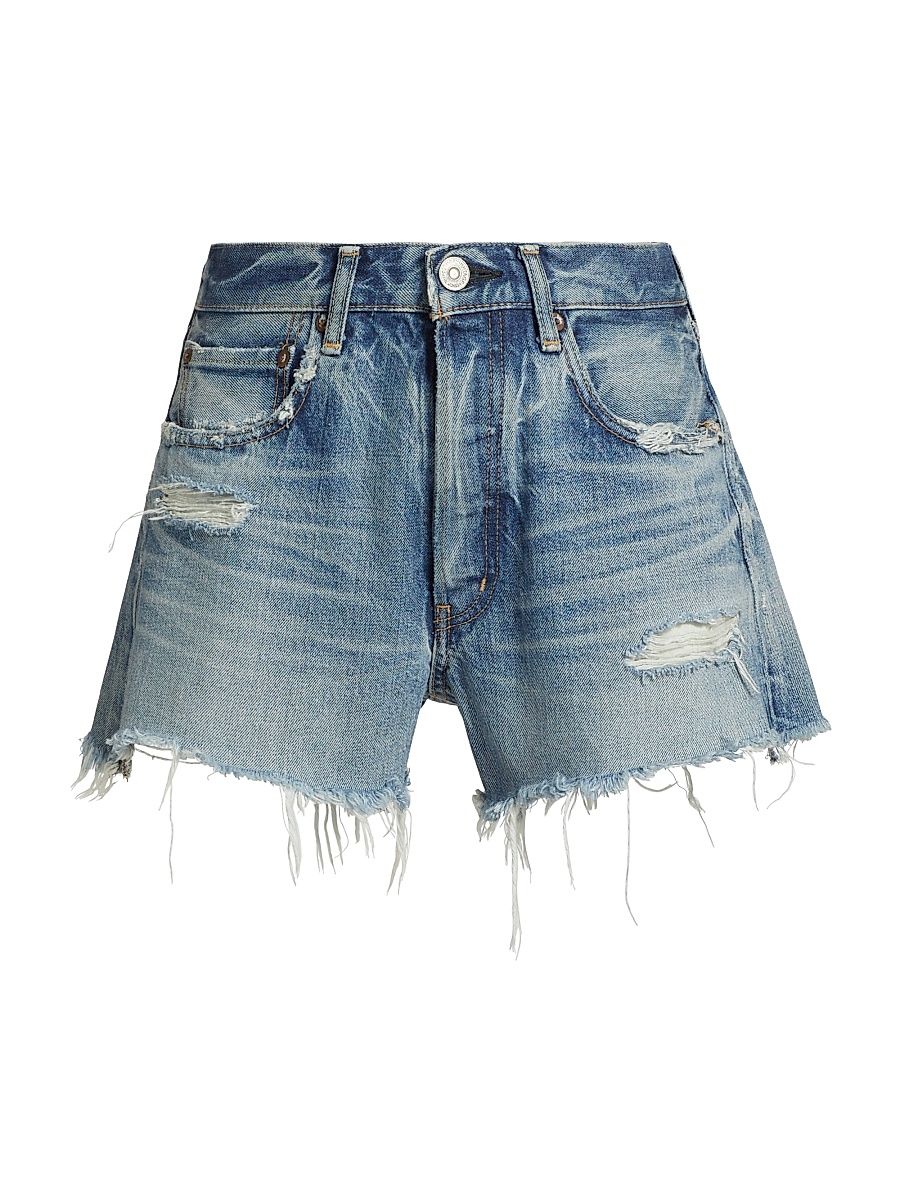 Women's Packard Distressed Shorts - Blue - Size 24
