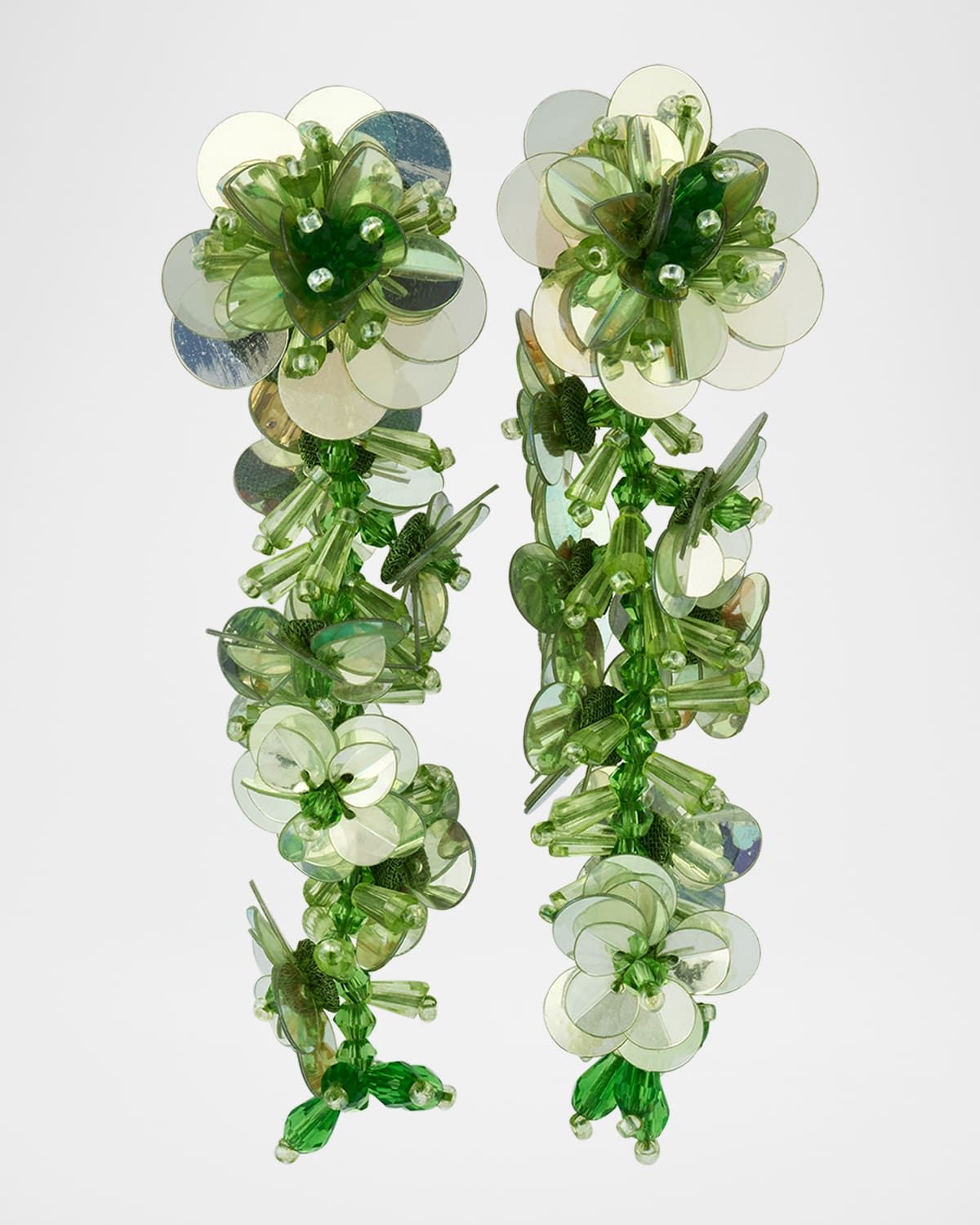 Sequin Flower Drop Earrings