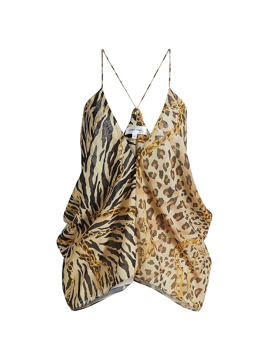 Women's Starkey Mixed Animal Print Top - Size Medium