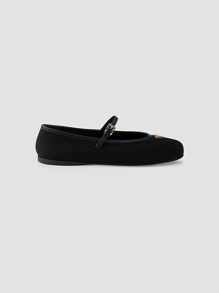 Women's Fabric Ballerinas - Black - Size 5