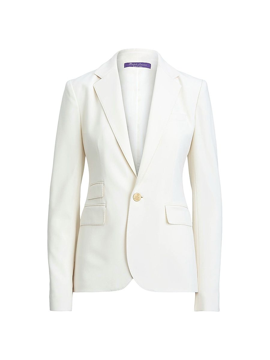 Women's Parker Stretch-Wool Jacket - Cream - Size 2