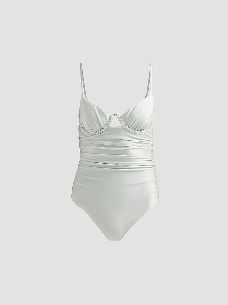 Women's Laine Ruched One-Piece Swimsuit - Mint - Size XS