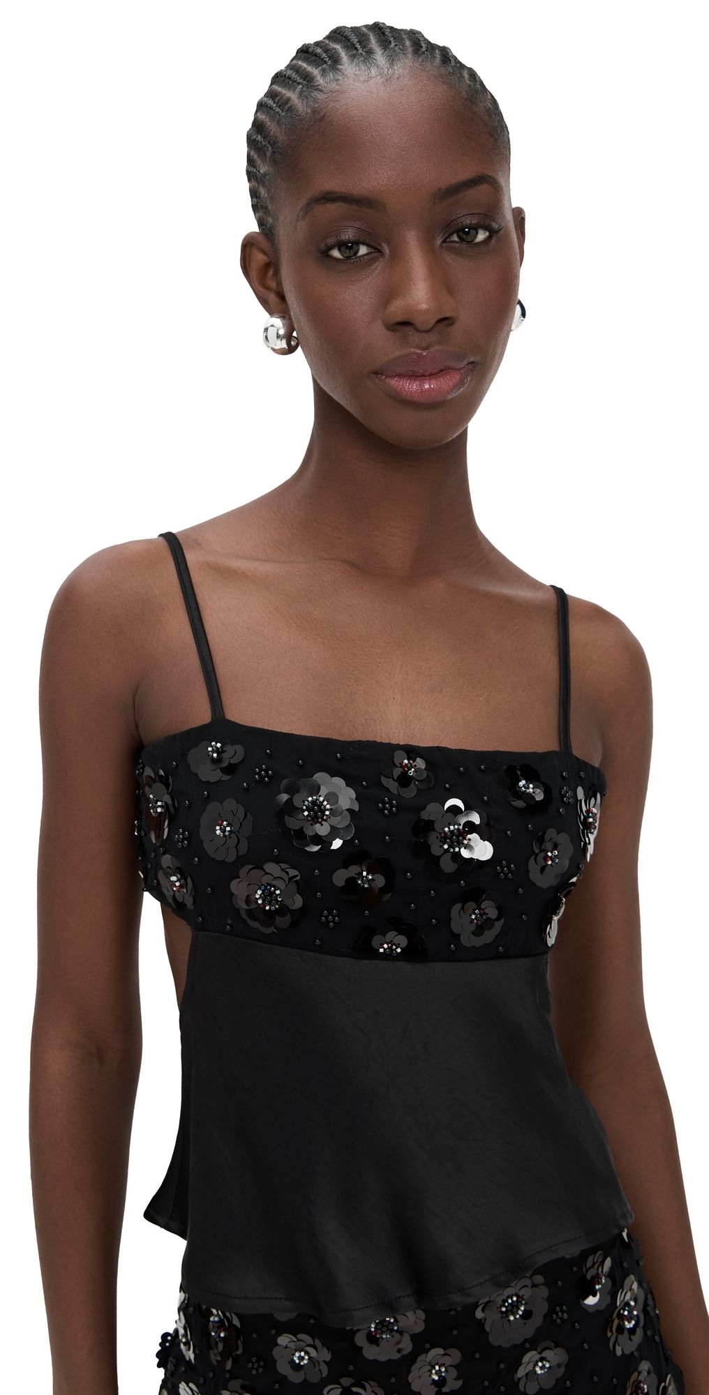 Bailey Rose Black Embellished Tank Black L