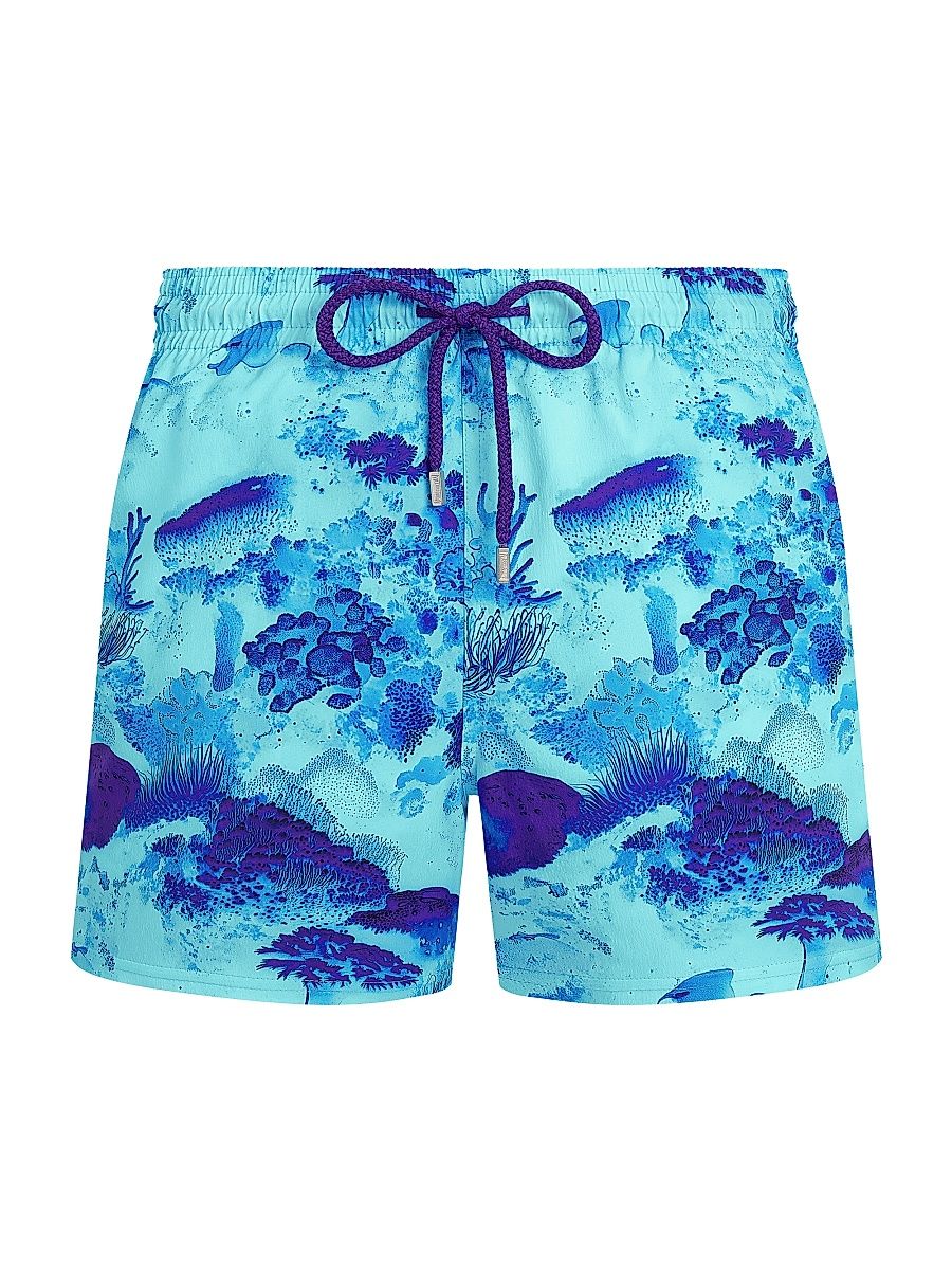 Men's Coral Reef Stretch Swim Shorts - Blue - Size XXXL