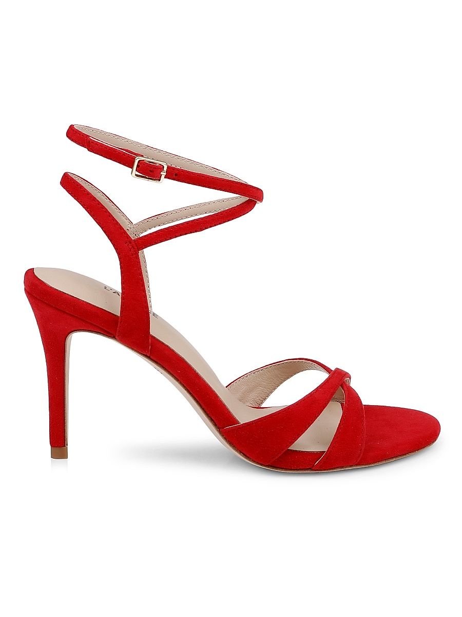 Women's Miranda 90MM Suede Sandals - Red Suede - Size 11