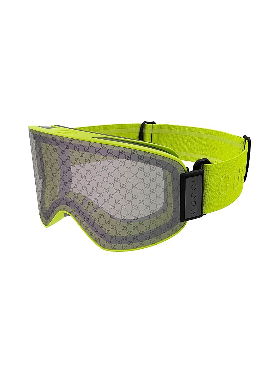 Men's Ski Mask 99MM Logo-Detail Goggles - Green Smoke