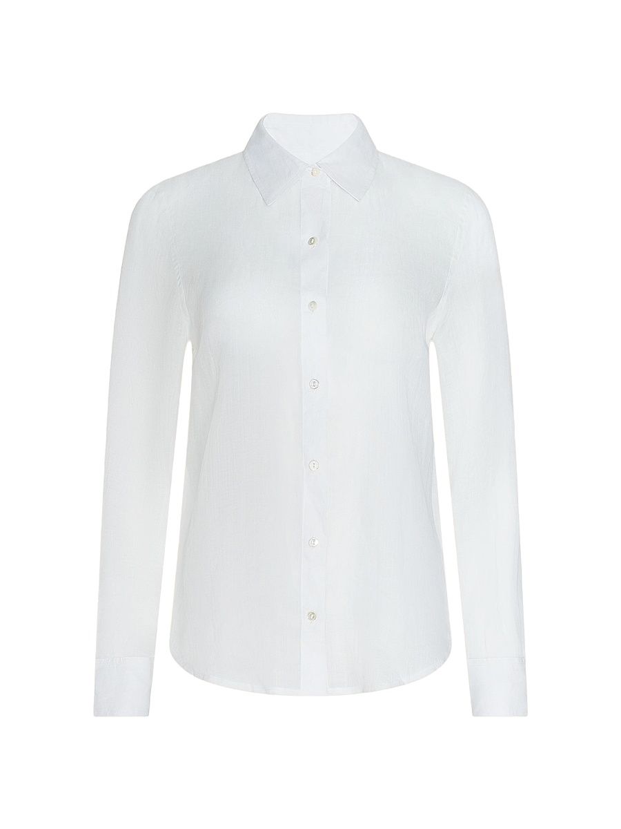 Women's Ellery Sheer Long-Sleeve Blouse - Ivory - Size XXL