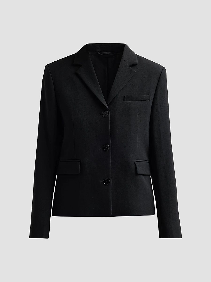 Toteme Women's Stretch-Wool Blazer - Black - Size 12
