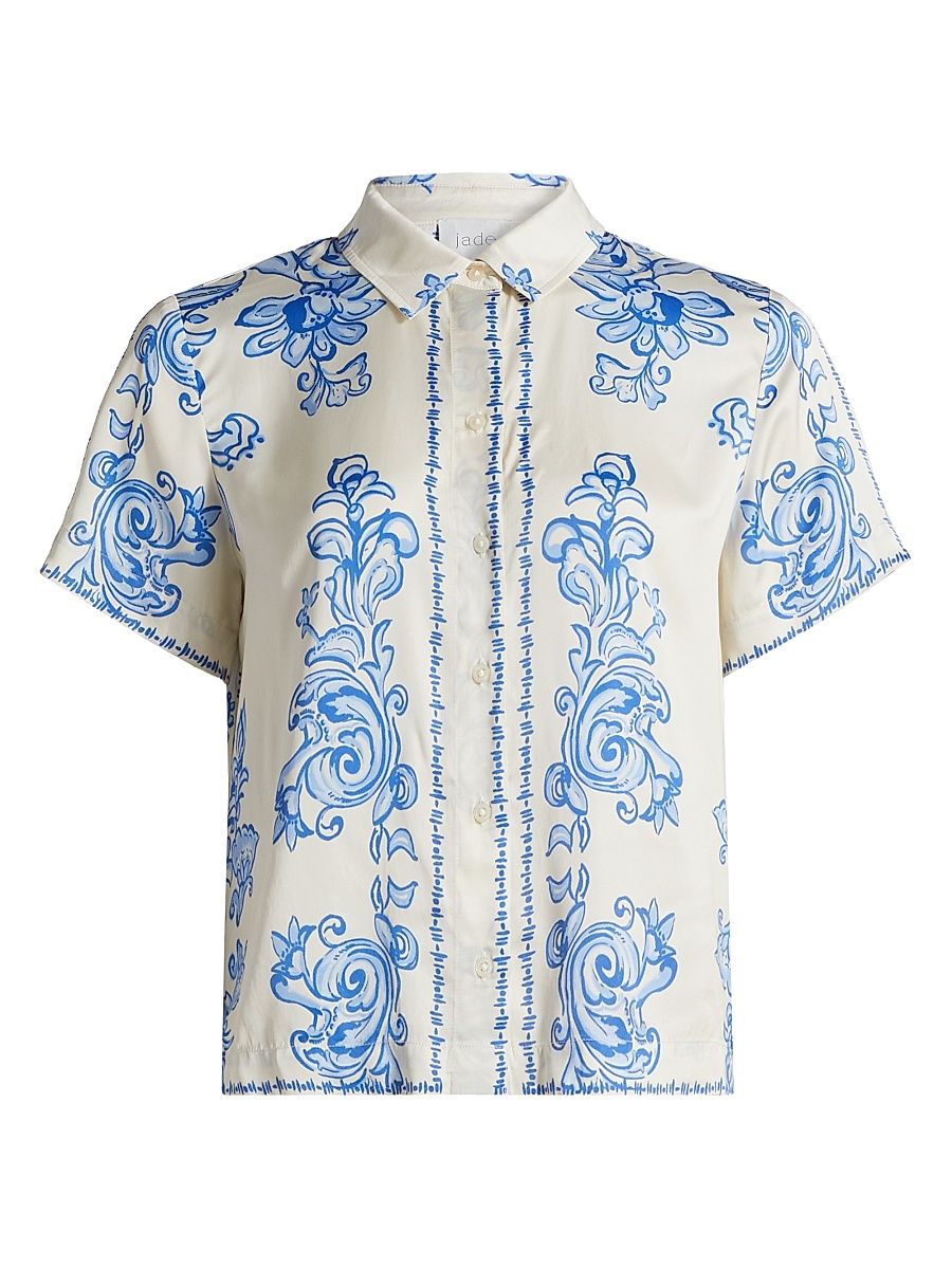 Women's Ariana Abstract Floral Print Shirt - Alisha - Size Large