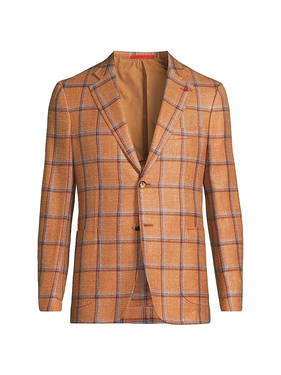 Men's Bold Check Sportcoat - Corteccia - Size 46