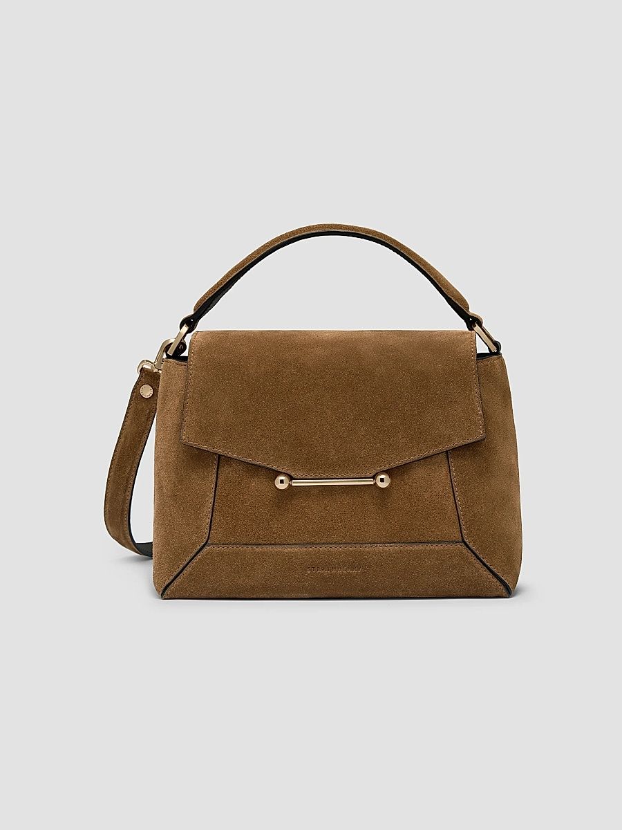 Women's Mosaic Suede Top Handle Bag - Toffee Espresso