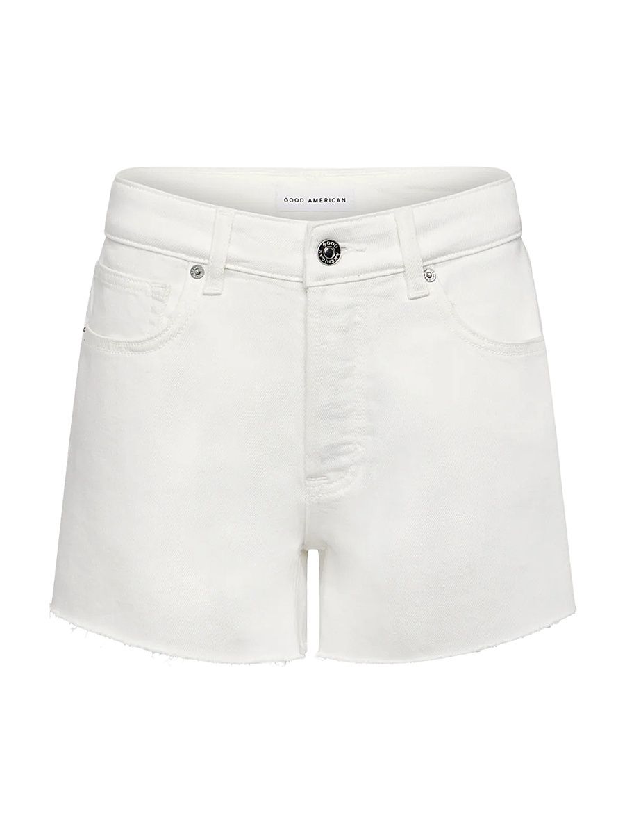 Women's Vintage Stretch-Cotton Shorts - White - Size 8