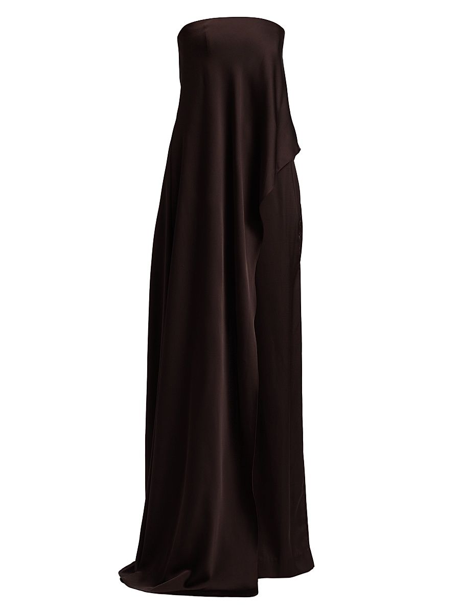 Women's Sonia Crepe Strapless Jumpsuit - Chocolat - Size 10