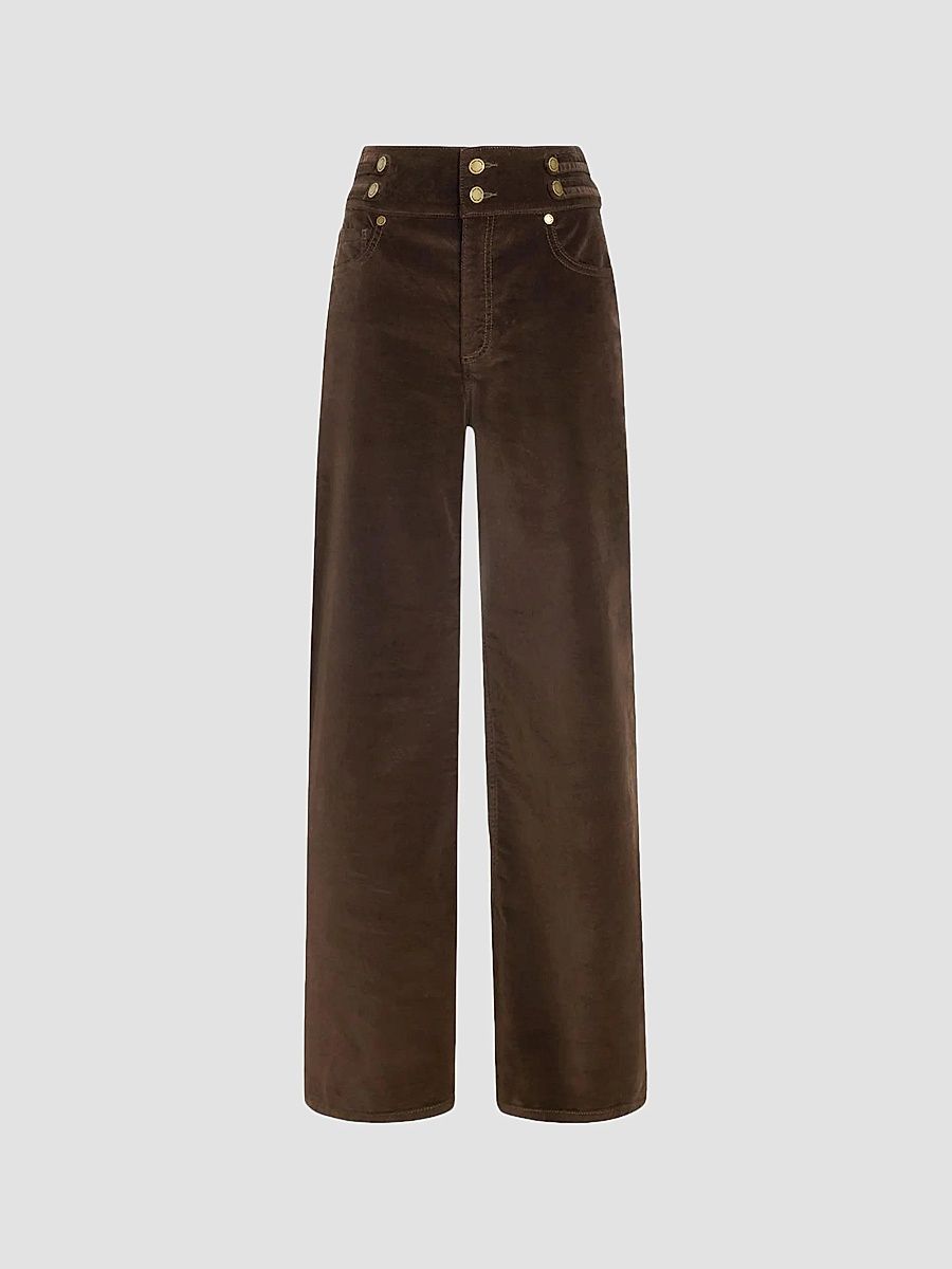Ramy Brook Women's Liv Velveteen High-Rise Jeans - Heritage Brown - Size 32