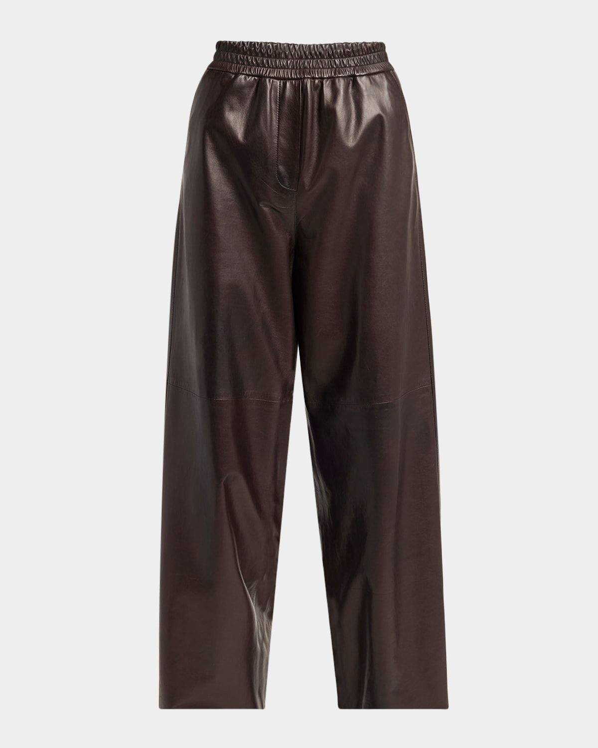Relaxed Nappa Leather Trousers