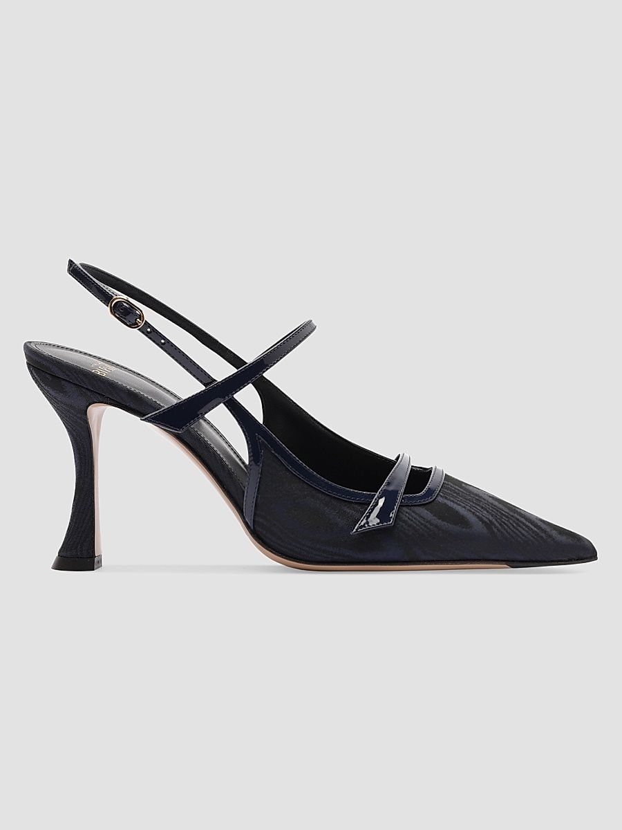Women's Tita Moire 85MM Pumps - Marino Oscuro - Size 12