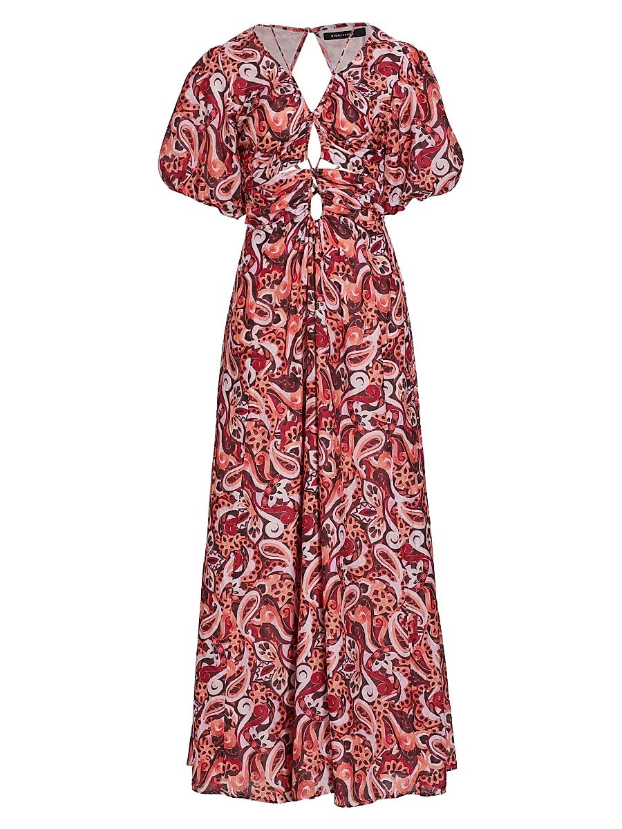 Women's Pallida Silk-Blend Maxi Dress - Painted Paisley - Size Medium