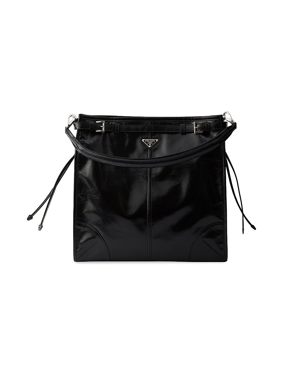 Men's Bonnie Leather Shoulder Bag - Black