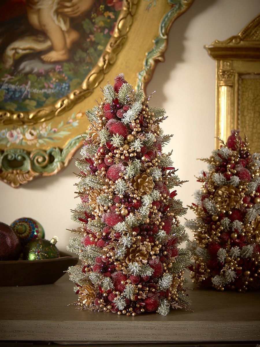 Glittering Garnet Tabletop Tree
