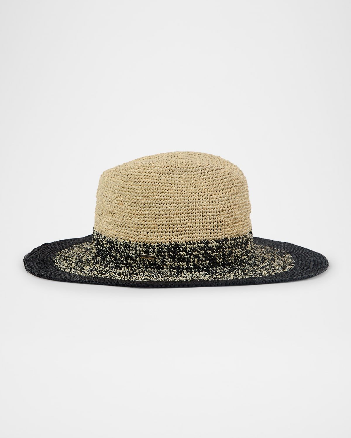 Lourdes Two-Tone Ombre Raffia Sun Hat