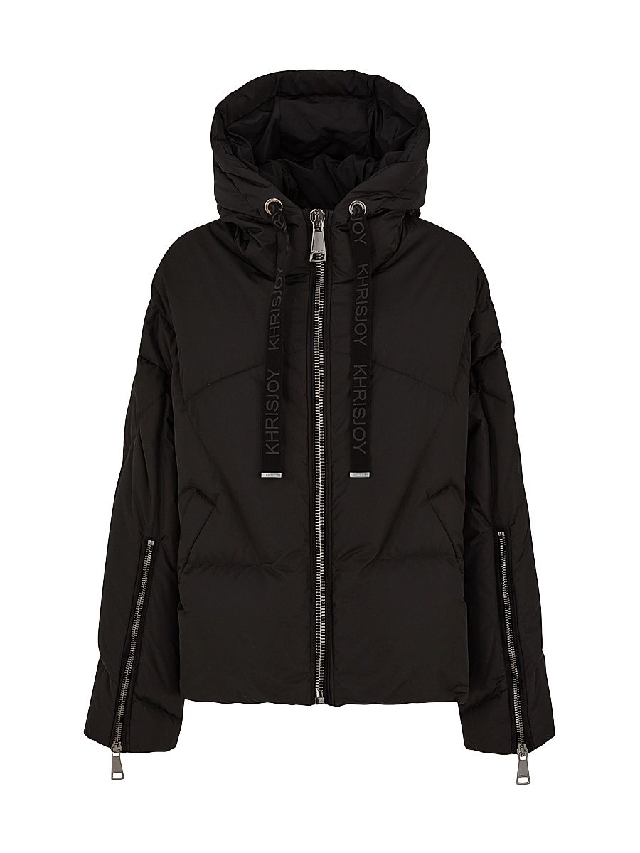 Women's Crop Iconic Milano Down Jacket - Black - Size 10