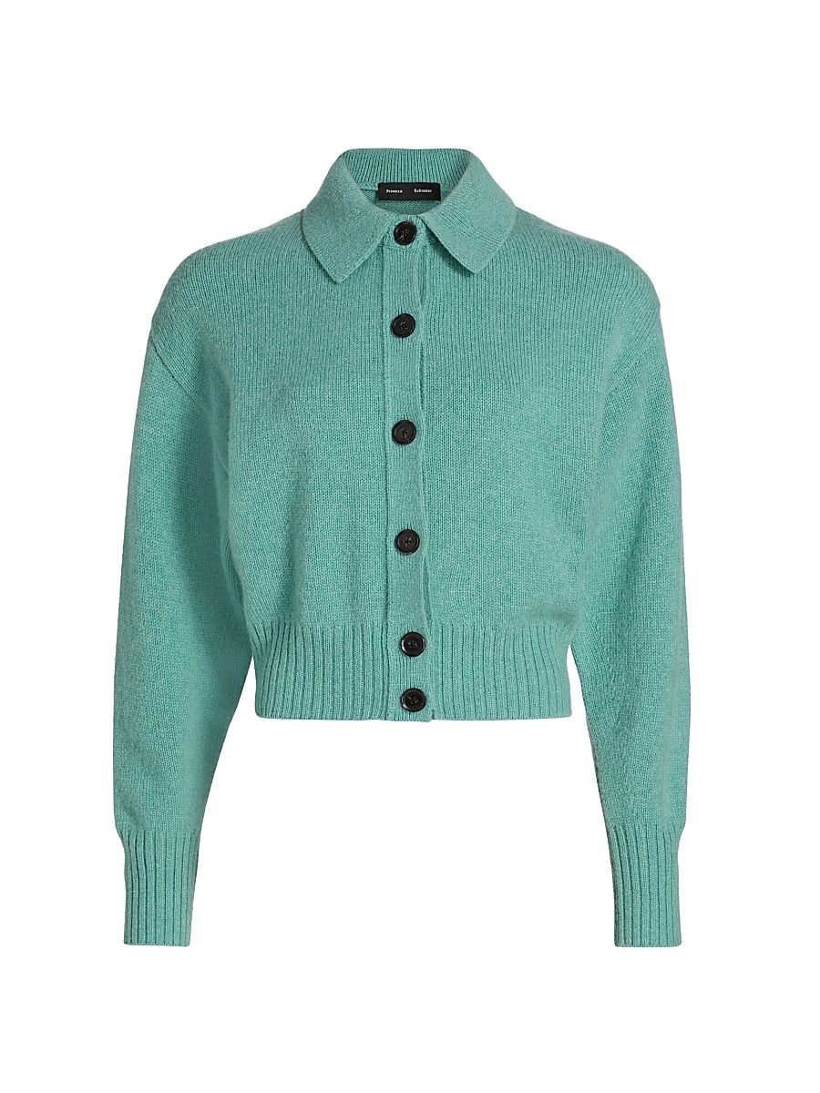 Women's Rocio Cashmere Cardigan - Teal - Size Large
