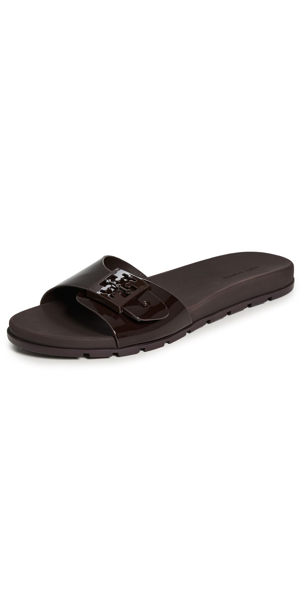 Tory Burch Buckle Slides DARK COCOA / DARK COCOA 10