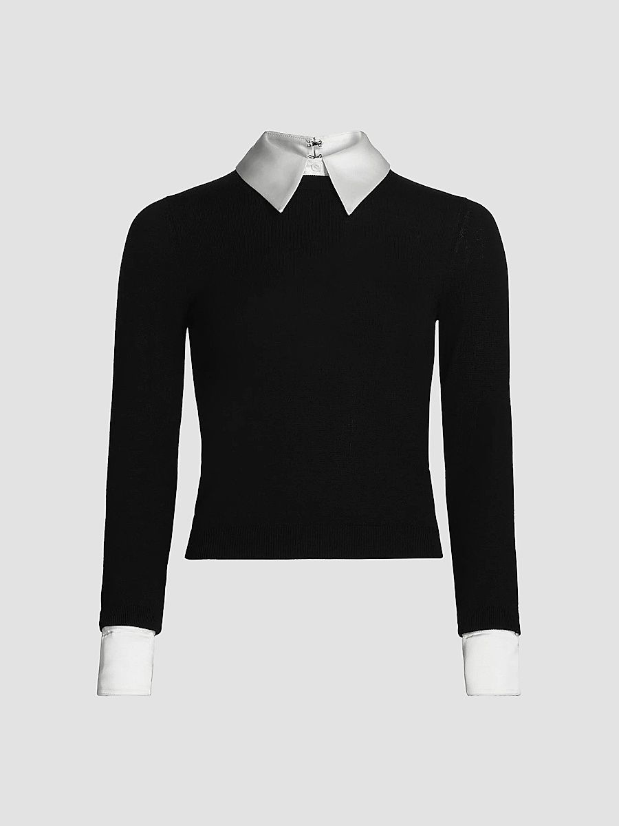 Women's Porla Collared Sweater - Black - Size Small