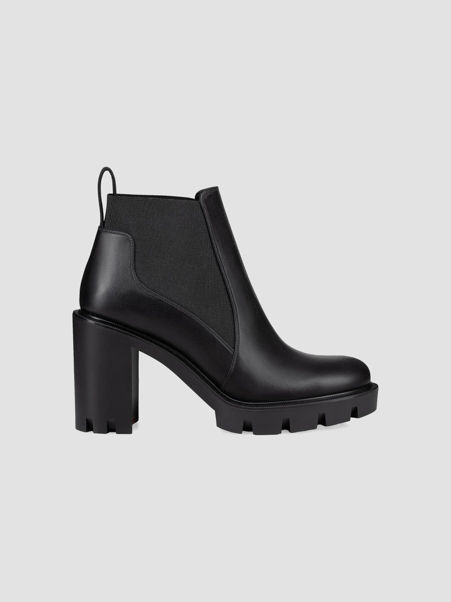 Christian Louboutin Women's Marchacroche Lug Booties - Black - Size 9
