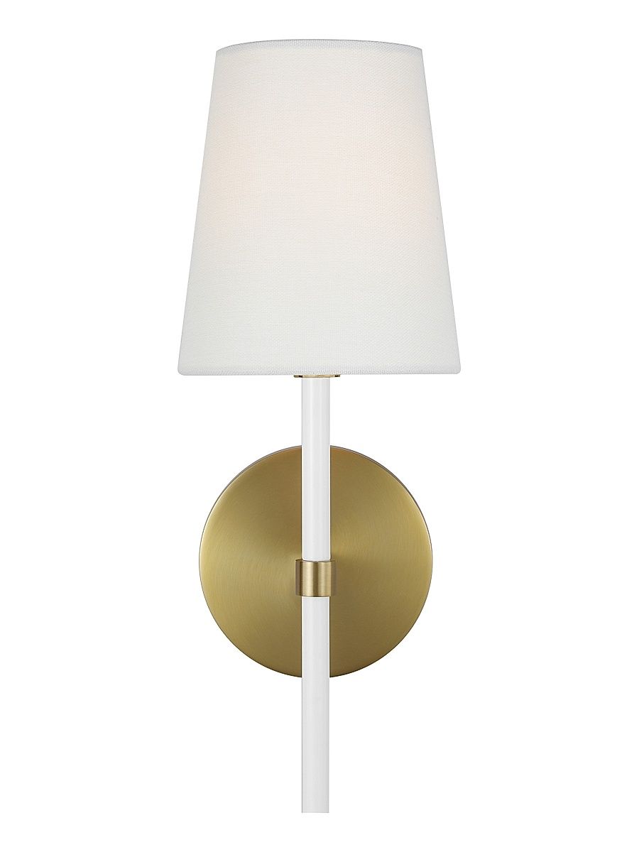 Visual Comfort Studio Monroe Polished Nickel Single Sconce - Burnished Brass