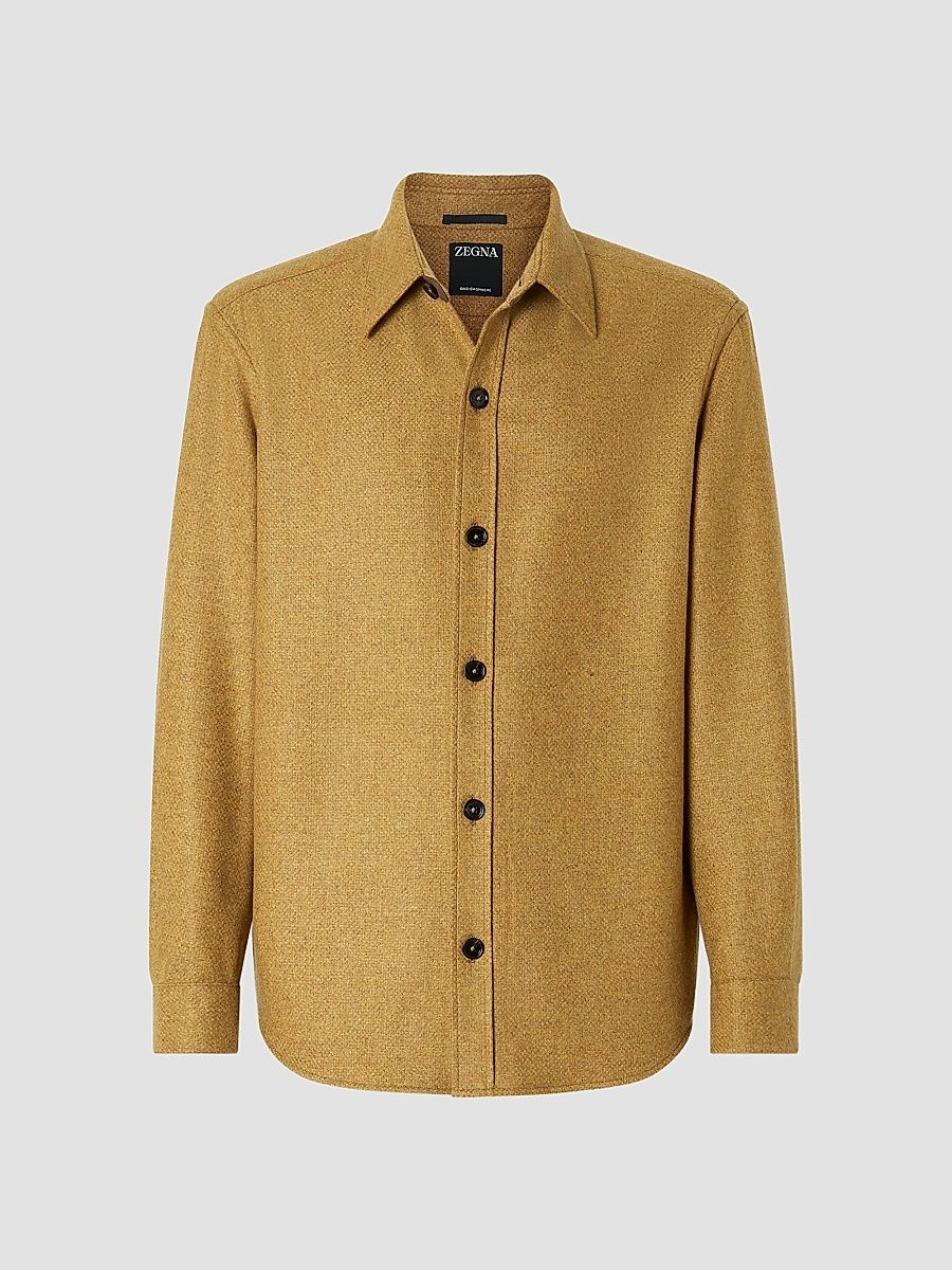 Men's Oasi Cashmere Overshirt - Yellow - Size XXXL