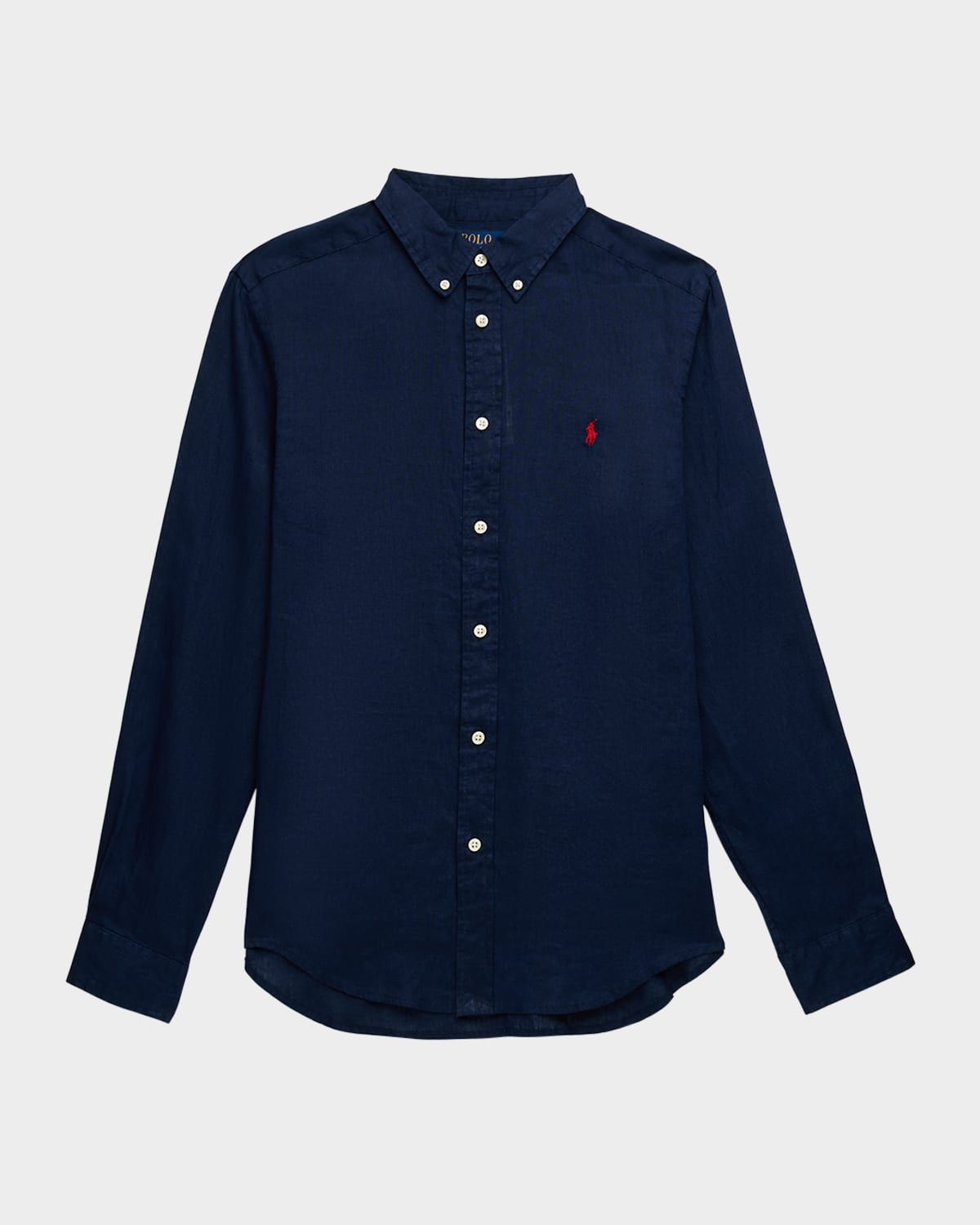 Boy & apos;s Classic Embroidered Sport Shirt, Size S-XL