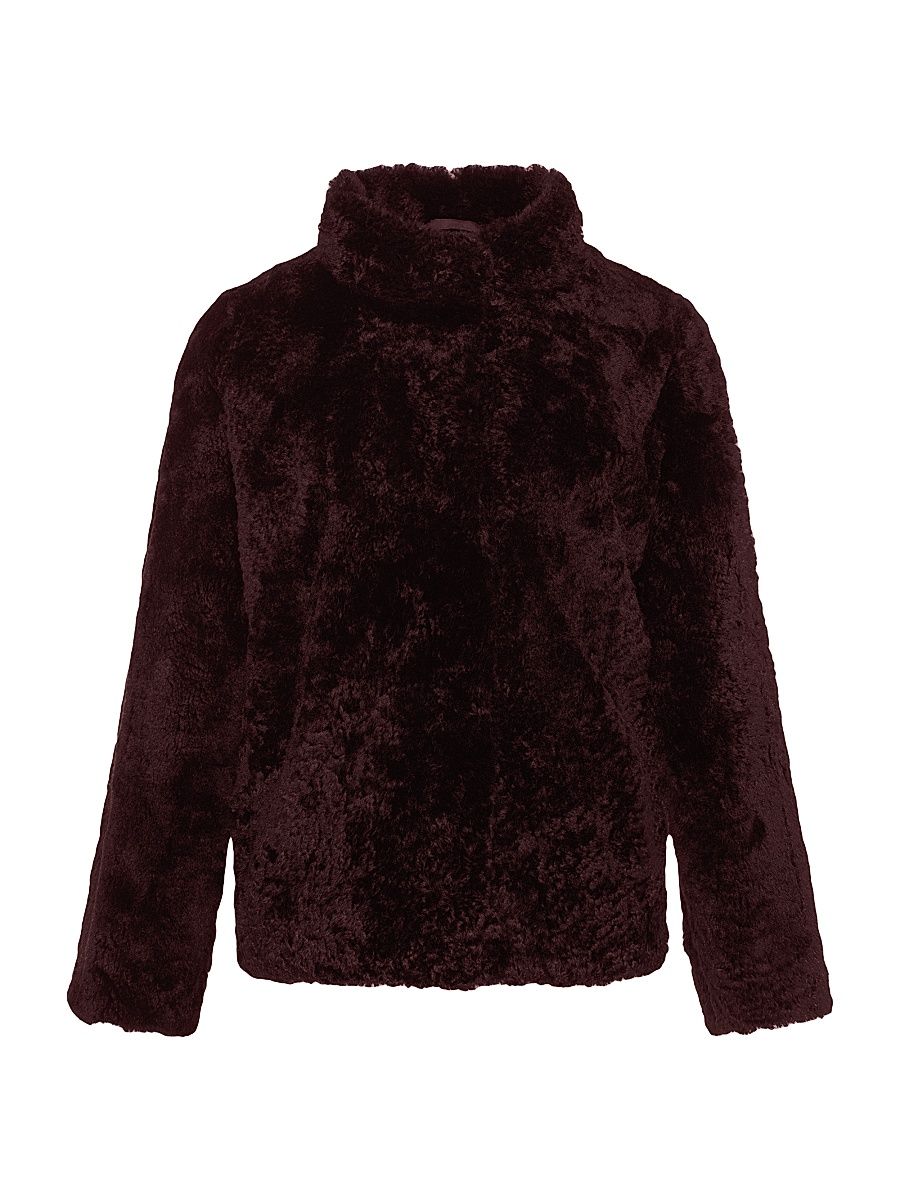 Women's Select Sheared Cashmere Goat Jacket - Burgundy - Size Large